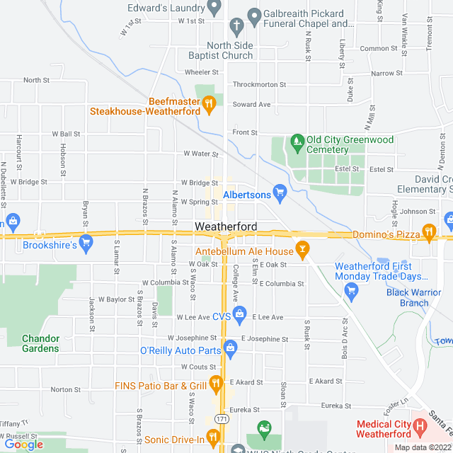 Map of business location