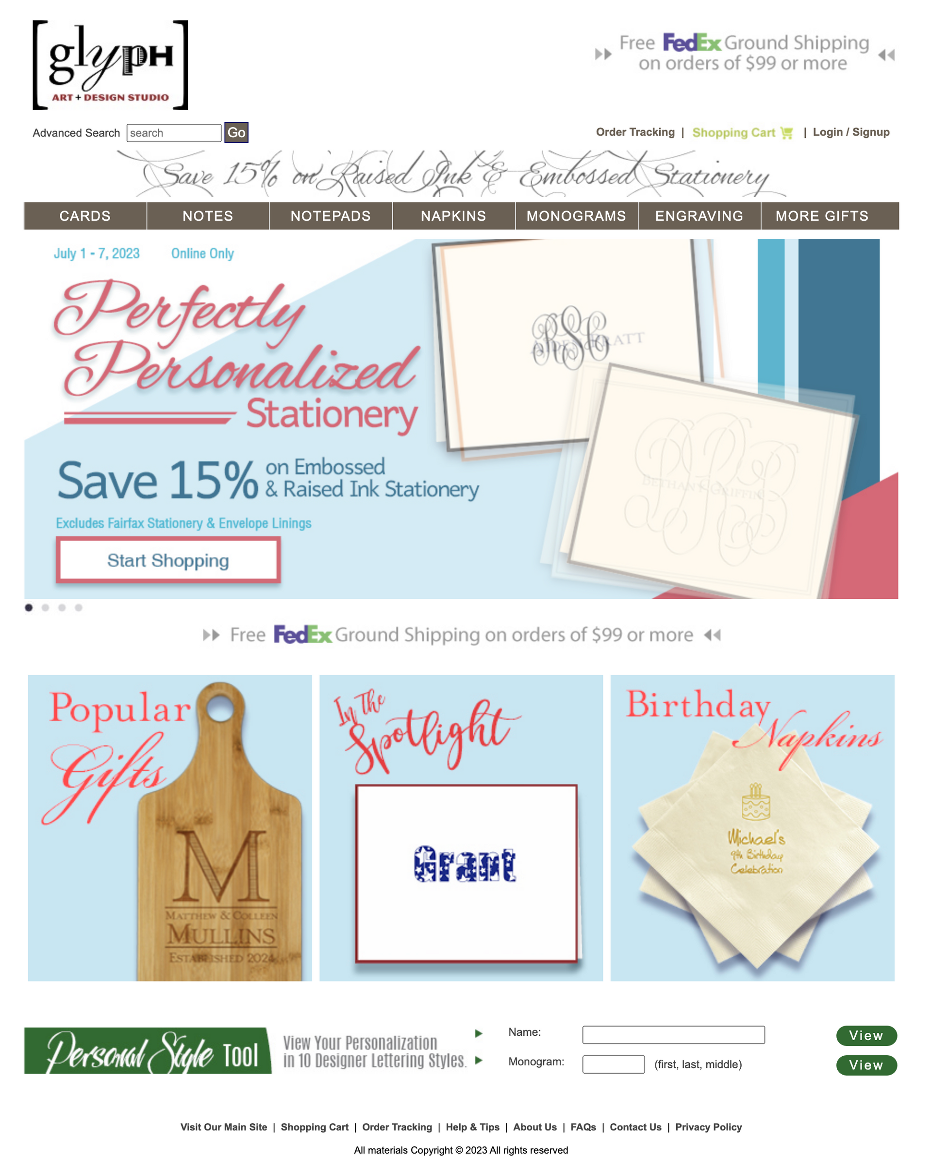 Glyph Embossed Graphics Website Image