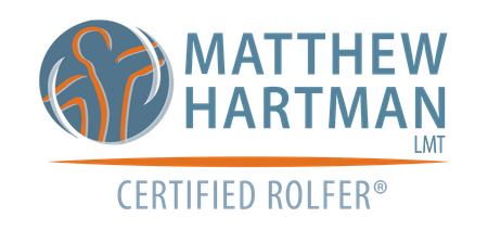 A logo for matthew hartman lmt certified rolfer