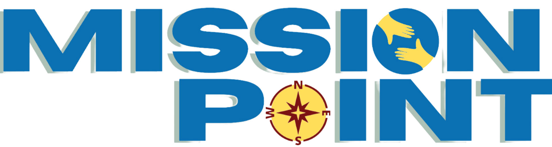 A blue and yellow logo for mission point