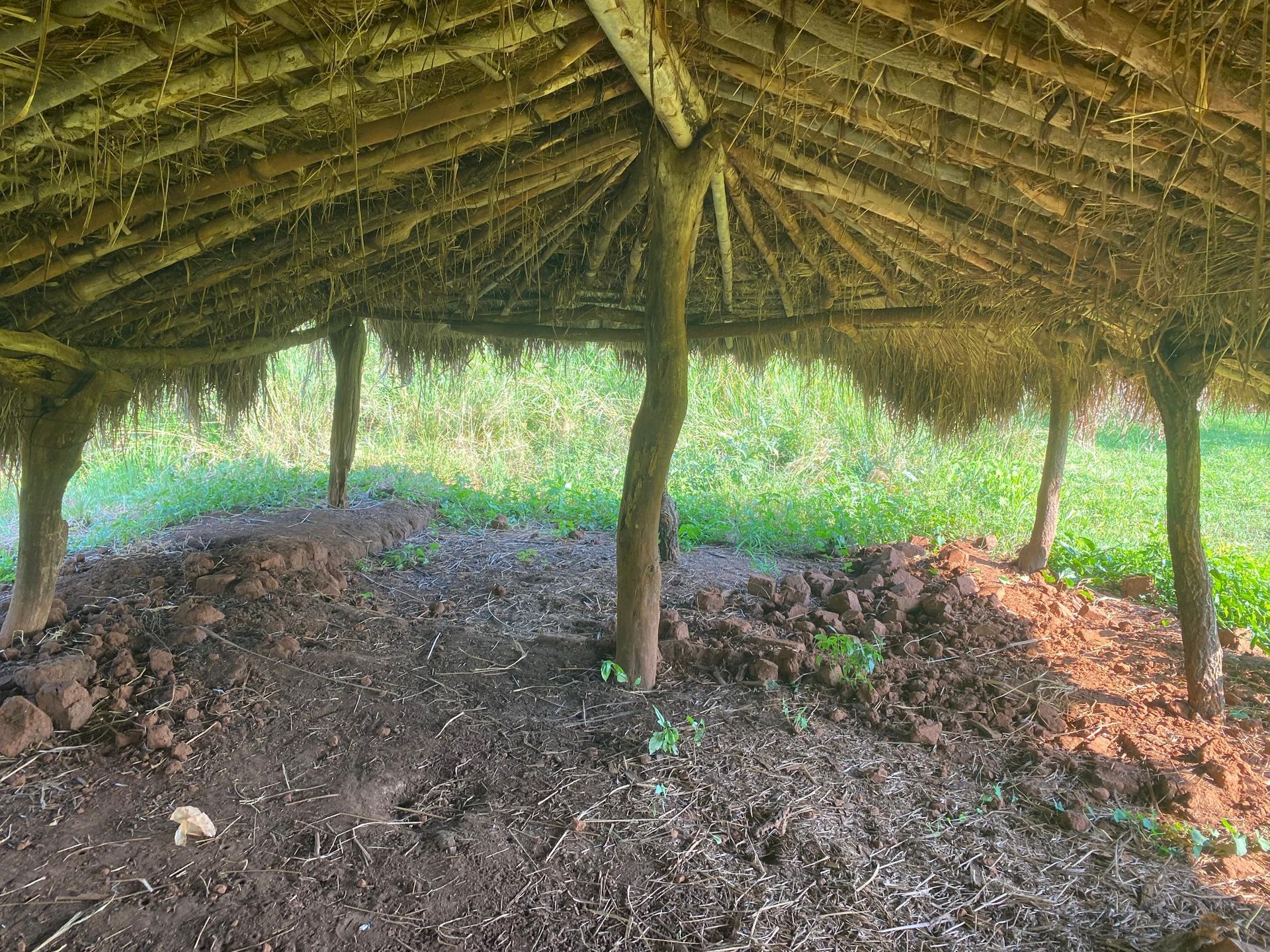 Orua Community Nursery and Primary School — an open-air gathering space at the school, June 2026.