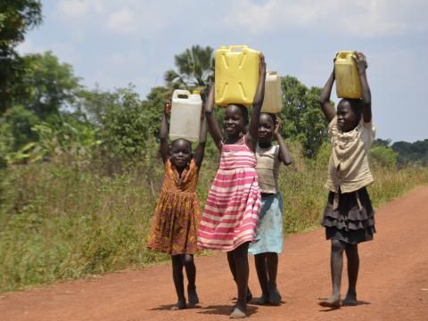 A screenshot of a video titled uganda water crisis relief building hope today A screenshot of a video titled uganda water crisis relief building hope today