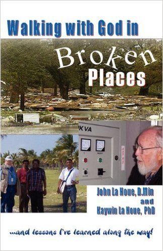A book titled walking with god in broken places