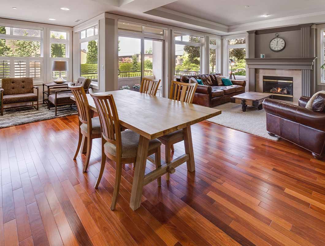 Wooden flooring of a residential house