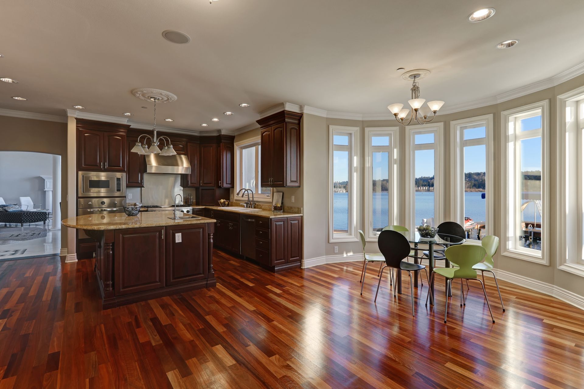 Newly installed flooring