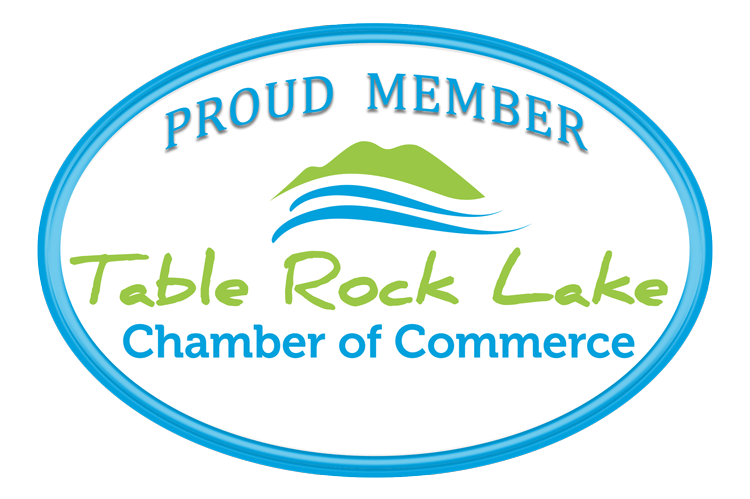 A logo for the table rock lake chamber of commerce