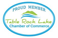 A logo for the table rock lake chamber of commerce