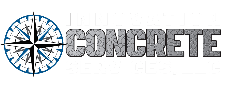 Compass logo beside the word “CONCRETE” in gray block letters on a white background