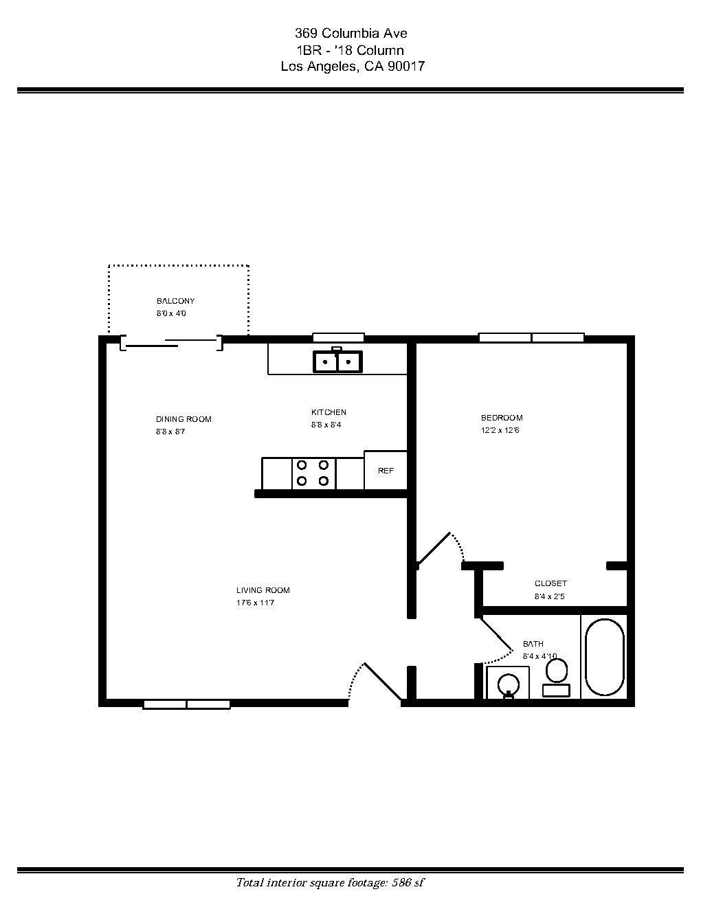 Tuscani Villas One Bedroom floor plan