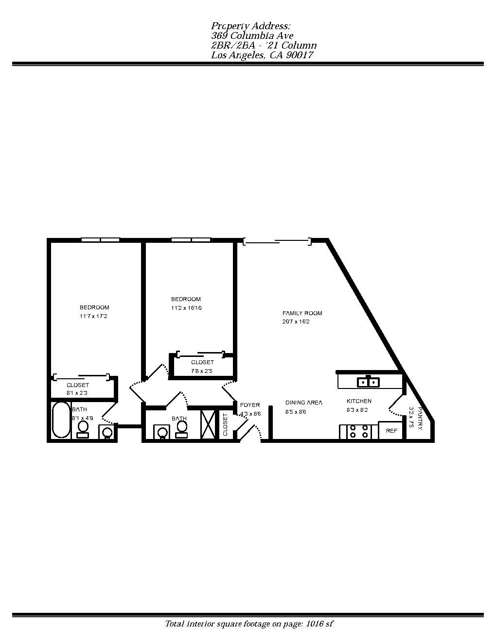 Tuscani Villas Two Bedroom floor plan