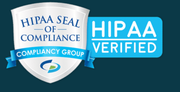 HIPAA compliance seal and 