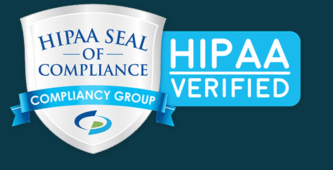 HIPAA compliance seal and 