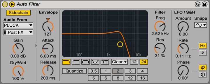 A screenshot of a program called auto filter