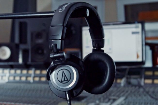 A pair of headphones with the letter a on them