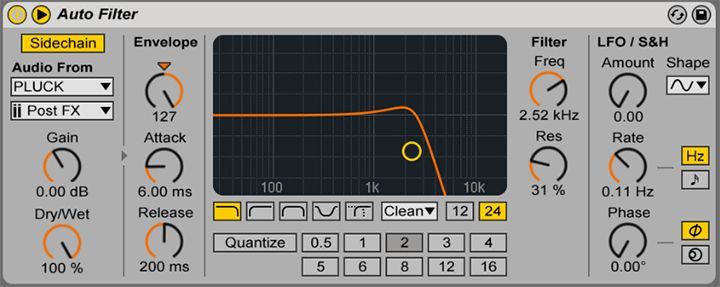 A screenshot of a program called auto filter