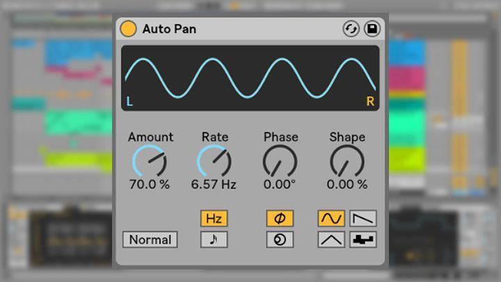 A computer screen shows a waveform with the word auto pan at the top