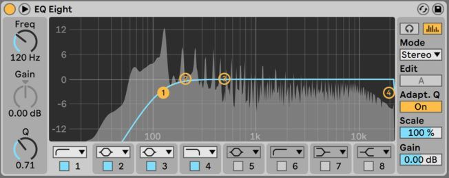 A computer screen shows a graph of eq eight