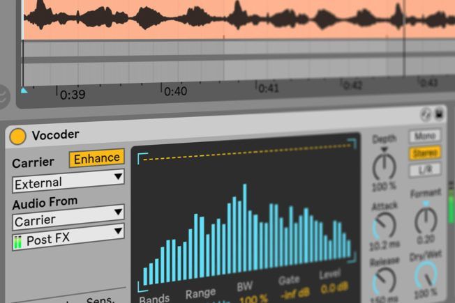 A close up of a computer screen showing a program called vocoder