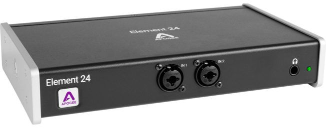 A black box with two holes in it that says element 24