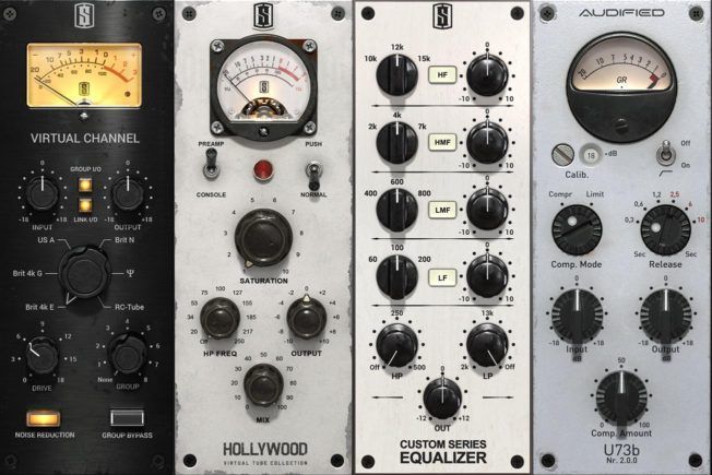 A hollywood equalizer sits between two other equalizers