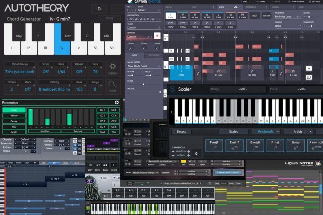A bunch of computer screens with one that says autotheory