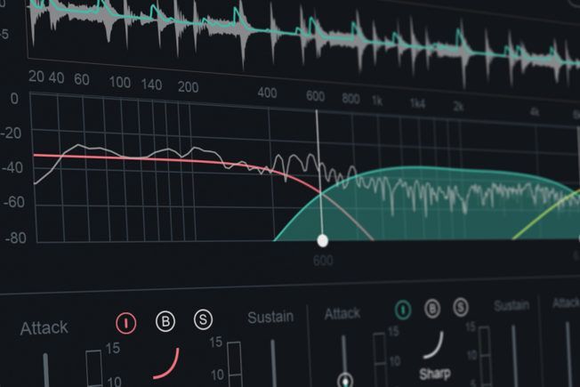 A close up of a computer screen with a graph showing attack and sustain