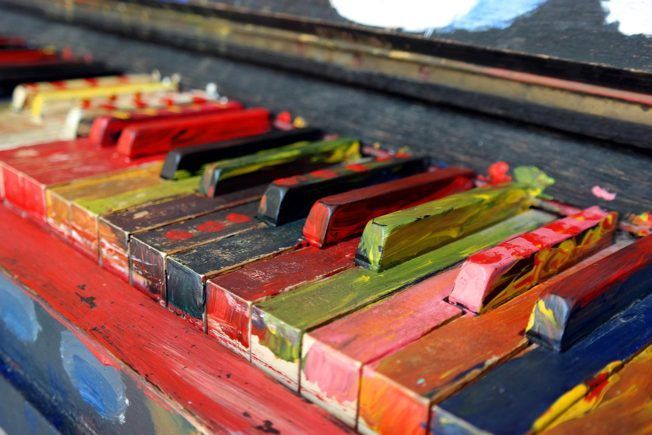 Colored Piano Keys