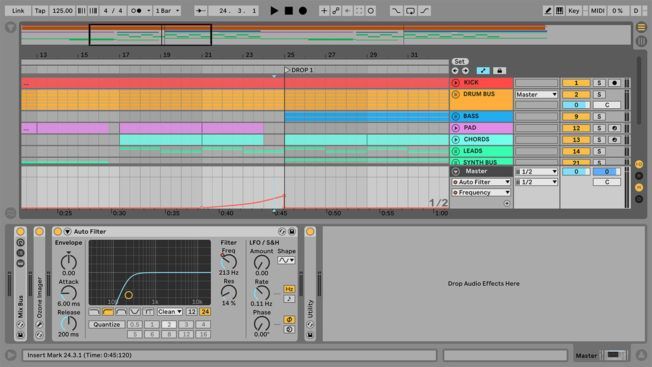 A computer screen with a few lines of music on it