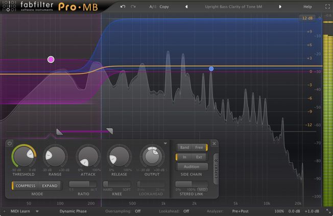 A screenshot of a program called tapfilter pro mb
