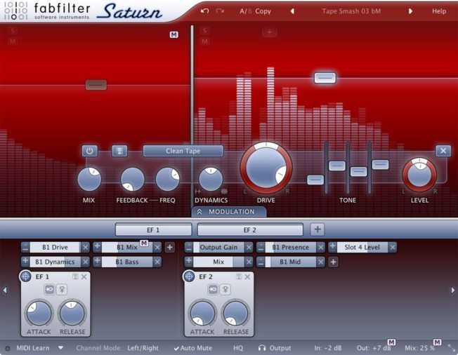 A screenshot of a tabfilter saturn program