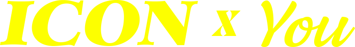 the words icon and you are written in yellow on a white background .
