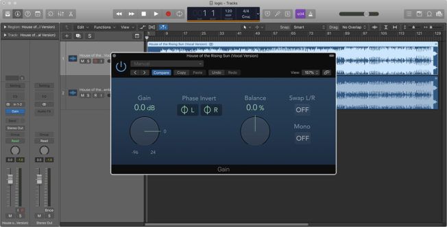 A computer screen is open to a program called logic pro x