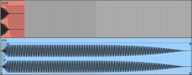 A computer screen shows a few lines of sound