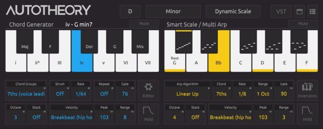 A screenshot of a keyboard with the word autotheory at the top