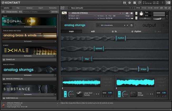 A computer screen shows a program called kontakt