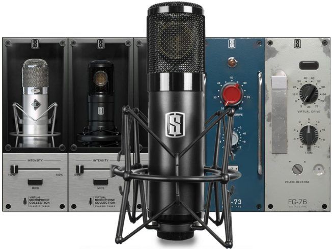 A microphone with the letter s on it