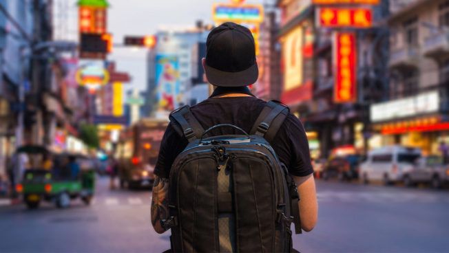 Touring DJ Backpack in City