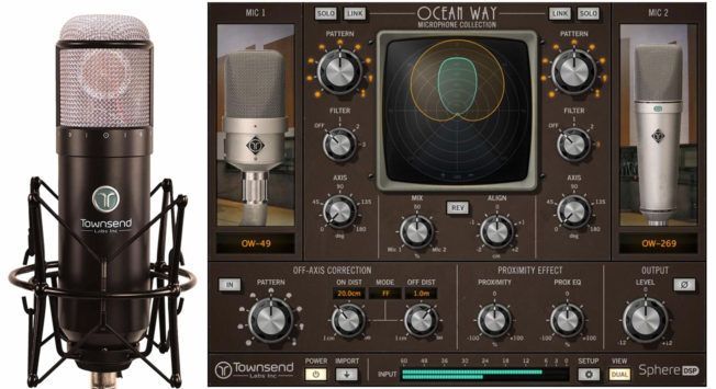 A picture of a microphone next to a picture of an oscilloscope.