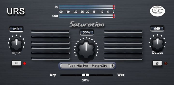 A computer screen shows a saturation knob and the word urs on the top