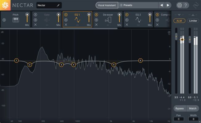 A screenshot of a program called nectar.