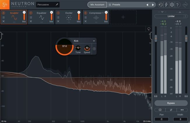 A computer screen shows a graph and a mixer.
