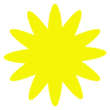 a yellow circle with a yellow circle in the middle on a white background .