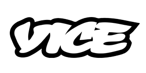 A black and white logo for vice magazine on a white background.