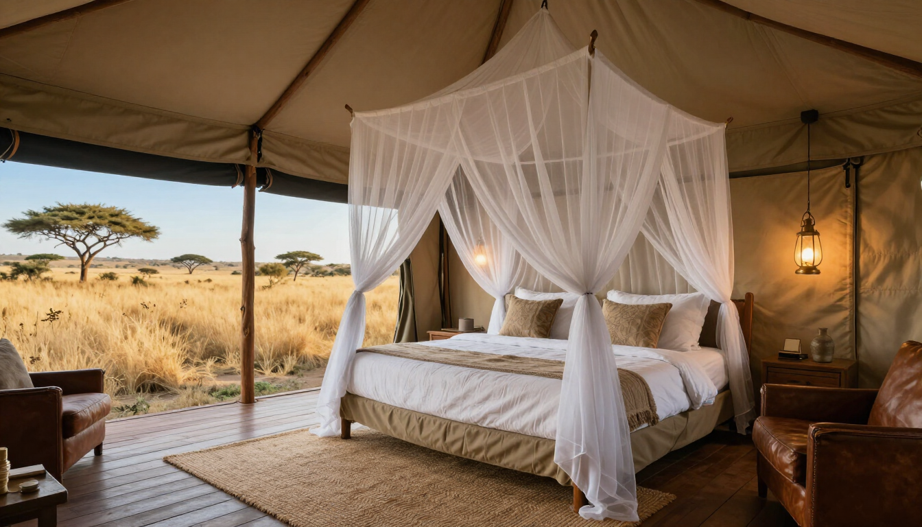 Luxury safari tent