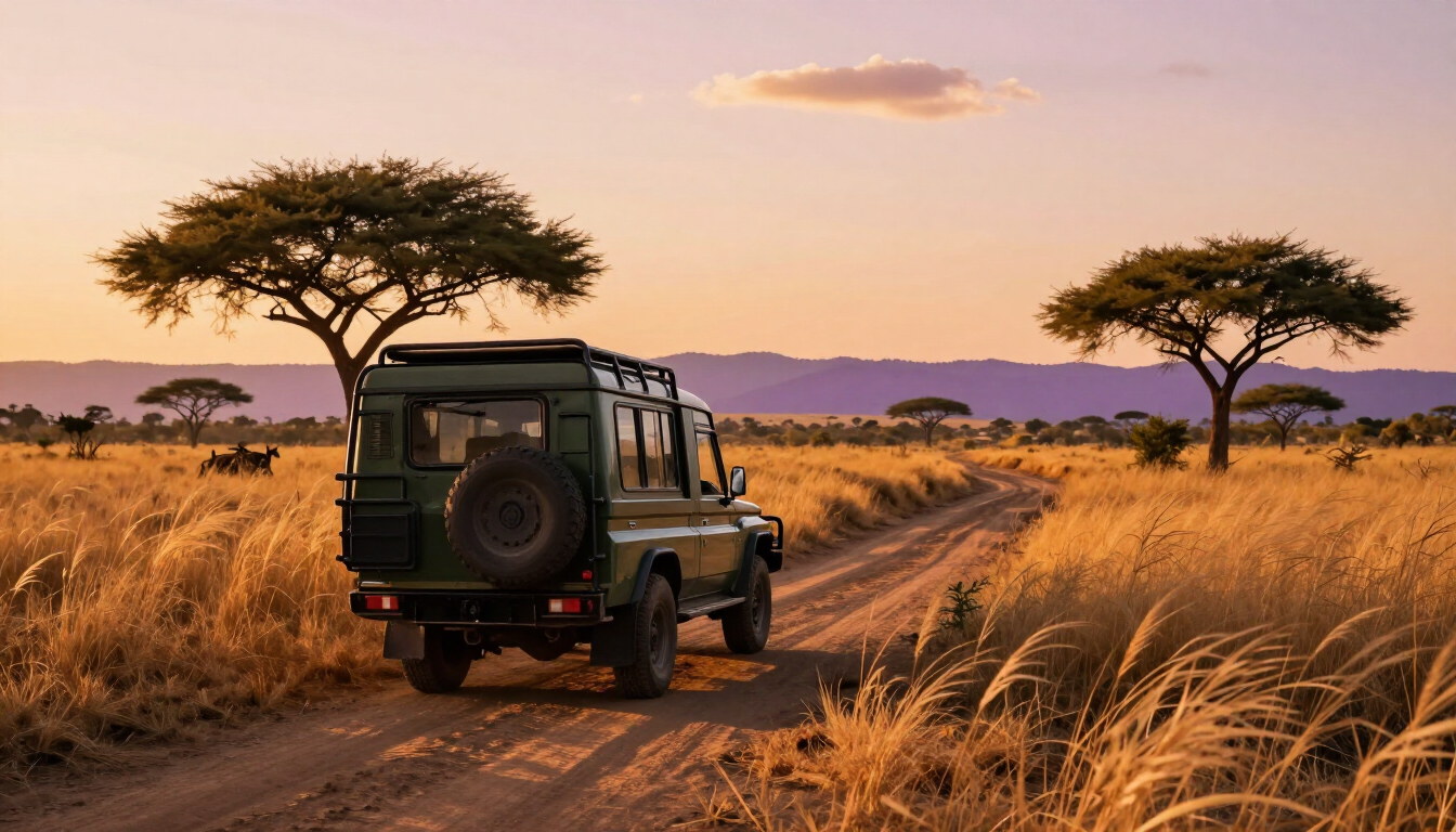 A woman trying to pack a giant suitcase for her safari trip.