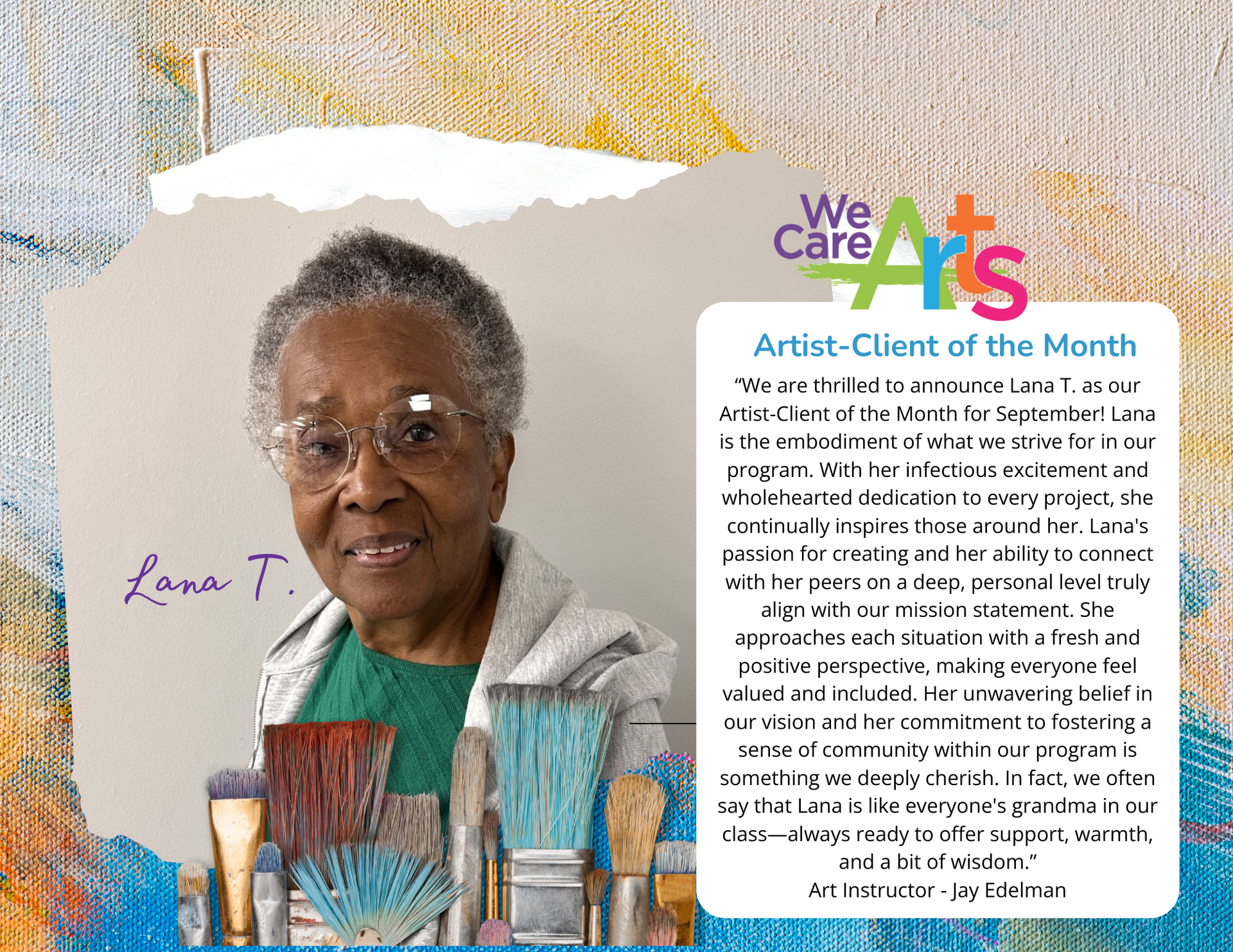 September Artist-Client of the Month