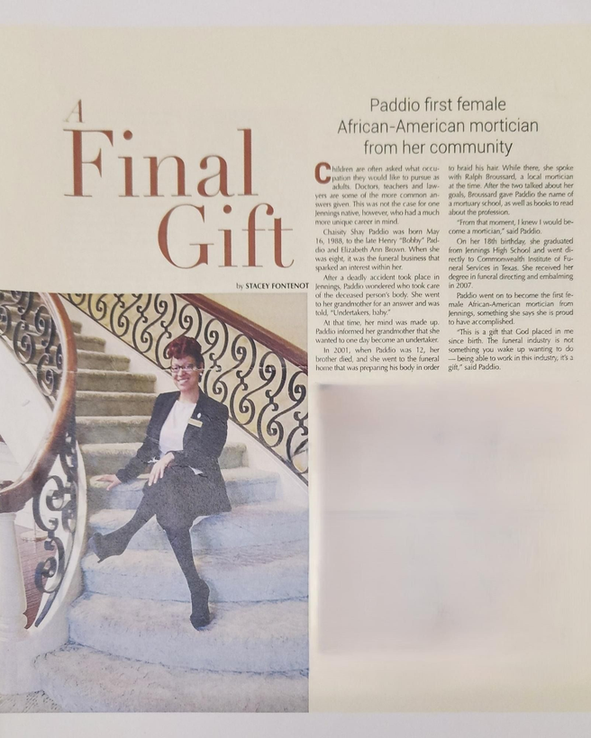 A page featuring an article titled 