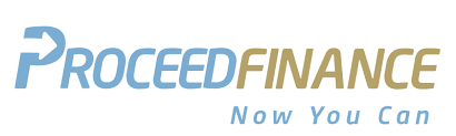 Proceed Finance logo in blue and gold with the tagline “Now You Can”