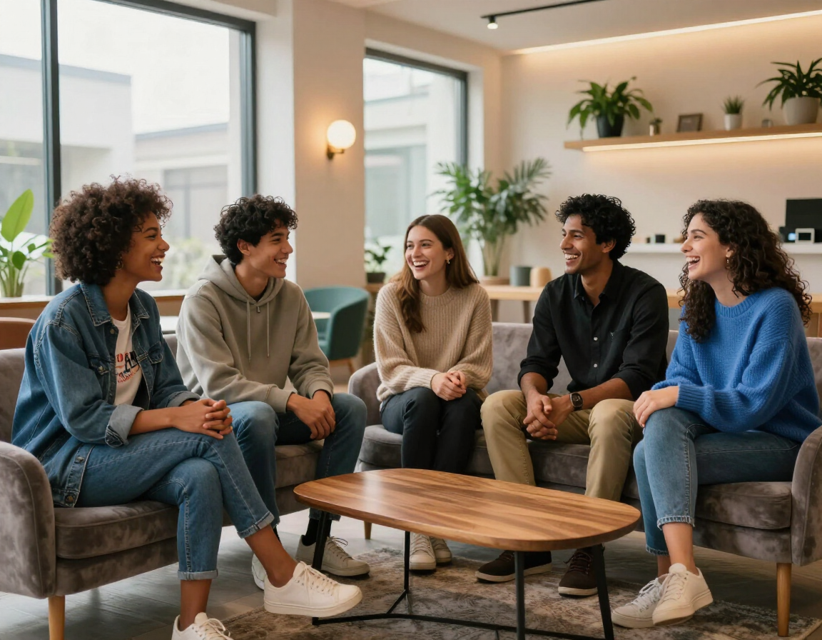 Students in lounge