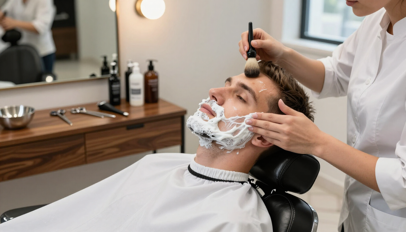 Hot lather shave